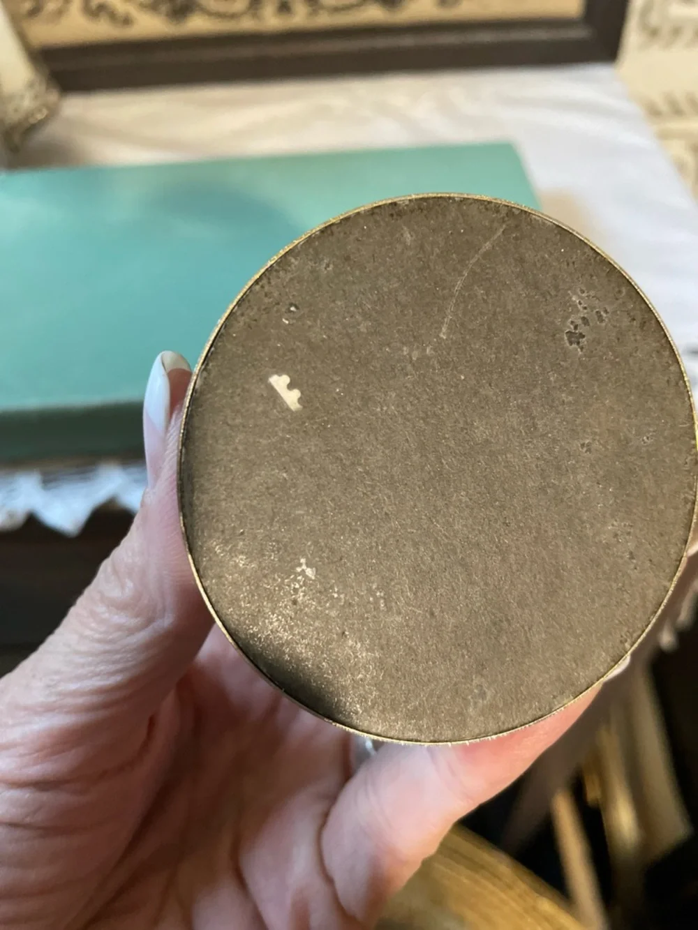 Vintage solid Brass stamp dispenser